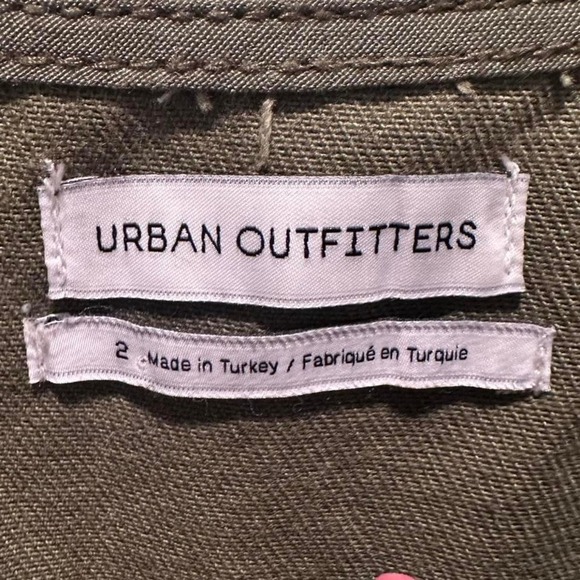 Urban Outfitters Green Overall Mini Dress Sz 2 - Picture 4 of 7
